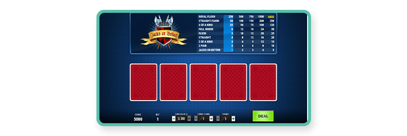 Single Hand Video Poker