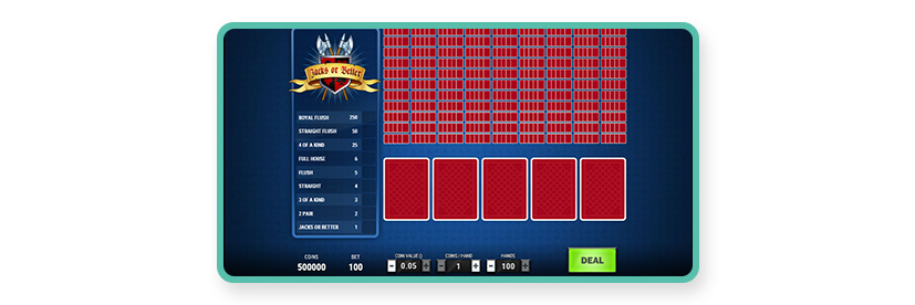 100-hand video poker