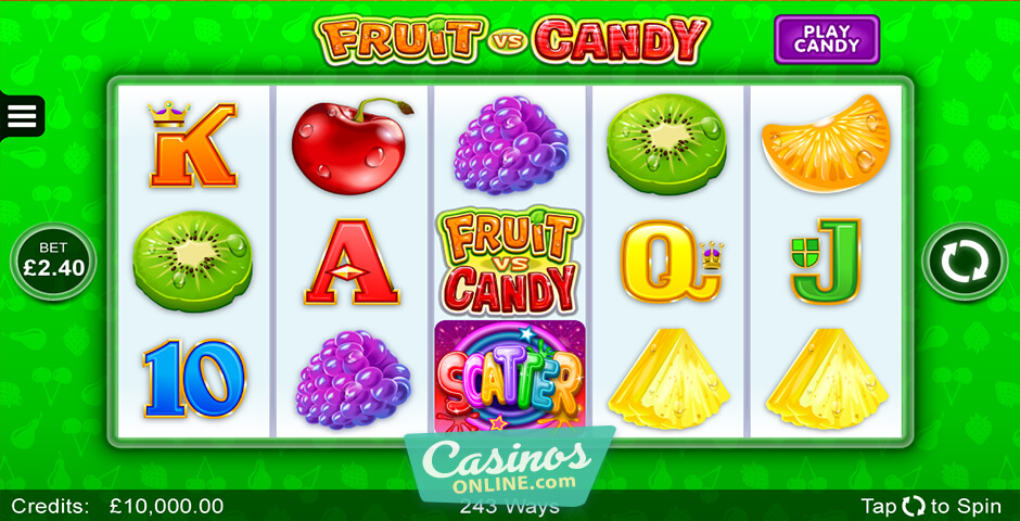 Play Fruit vs. Candy Slot Machine No Download