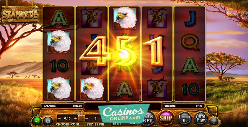 high roller african stampede slot machines online bonus