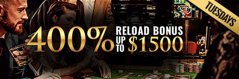 MYB Casinos Offers 400% up to $1,500 Every Tuesday!
